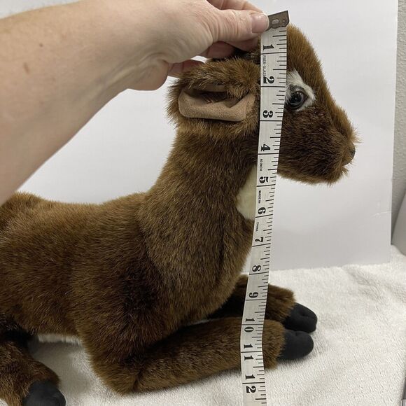 Ditz Designs Large Sitting Laying Whitetail Deer Plush Stuffed Animal Brown - Picture 9 of 10